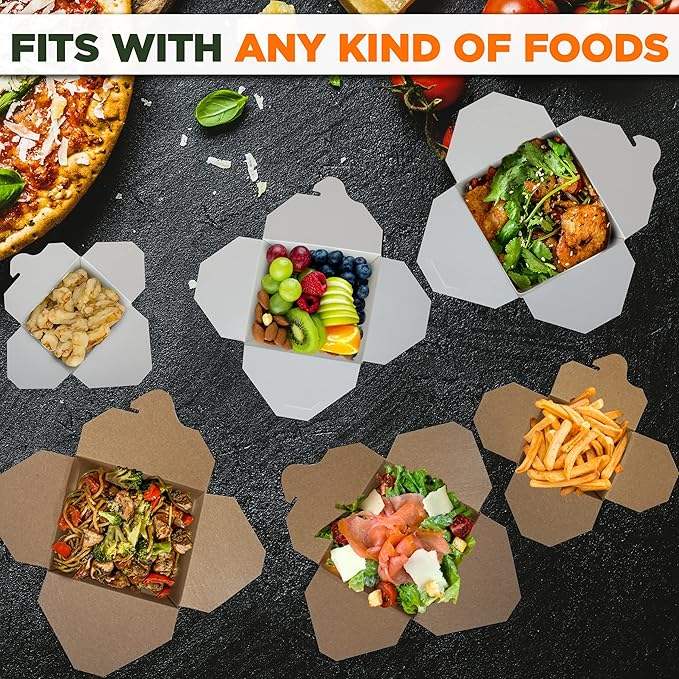 32 oz Paper Soup Container with Lid Disposable Paper Food Cup White Ice Cream Bowl Paper Food Storage Food Box