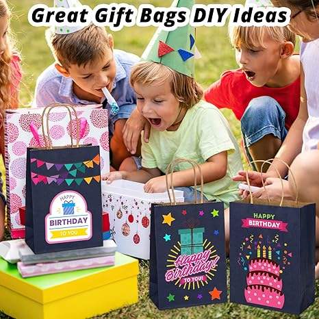 Navy Gift Craft Paper Gift Bag with Handle Heavy Duty Matte Tote Bag CUSTOM Shopping Bag
