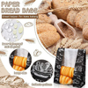Black Sourdough Bread Bag with Window and Label Seal Sticker for Food Storage and Display Packaged Paper Bags CUSTOM Bread Bags