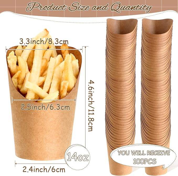 Customizable Disposable Chips Egg Cup Takeout Container Popcorn Paper Cup Waffle Paper Cup