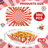 2-pound Disposable Paper Food Trays Decorated for Mardi Gras Party Nachos Hot Dogs Mardi Gras Circus Themed Party Supplies