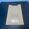 Customizable Food Grade Uncoated Greaseproof Kraft Paper Bag with Window Doughnut Bread Bag Oil-proof Paper Bag