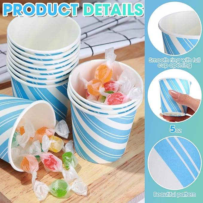 Paper Cups Disposable Paper Cups for Gargling Picnics Parties Bathrooms Travel Hot and Cold Drinks Custom Paper Cup