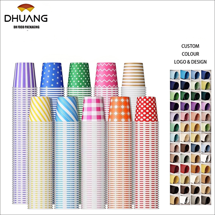 Paper Cups Disposable Paper Cups for Gargling Picnics Parties Bathrooms Travel Hot and Cold Drinks Custom Paper Cup