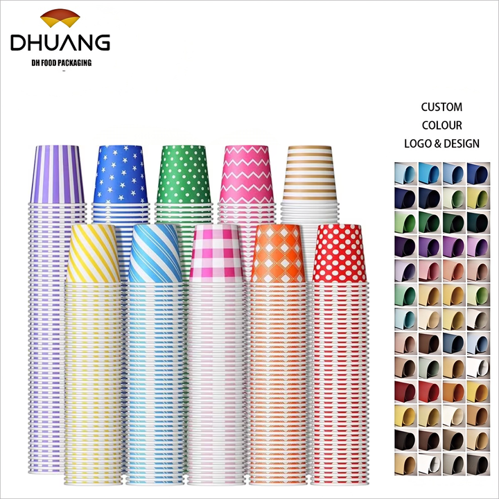 Paper Cups Disposable Paper Cups for Gargling Picnics Parties Bathrooms Travel Hot and Cold Drinks Custom Paper Cup