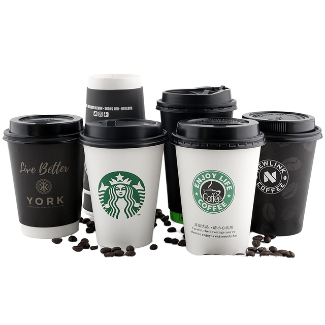 Corrugated Cardboard Disposable Paper Cups Customized Printing for High-temperature Resistant Food Grade Use Coffee Cup