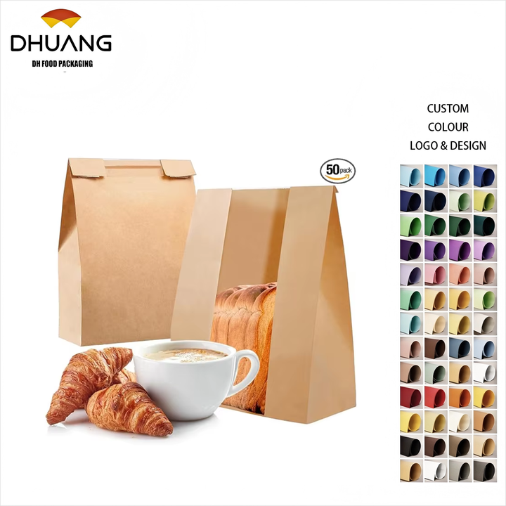 Homemade Sourdough Bread Bags - 50 Sourdough Kraft Paper Bread Bags Including 54 Label Stickers Custom Bread Bags