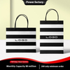 Custom High-Grade Sense Bag Black Handbag Gift Bag for Coffee Milk Tea Takeaway Single or Double Cup PE & PET Plastic