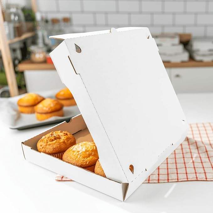 White Grease-proof Corrugated Pizza Box That Turns Into a Plate and Is Ideal for Small Individual Pizzas Custom Pizza Boxs