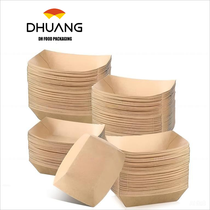 Wholesale Custom Food GradeTakeaway Paper Fast Food Packaging Box Food Trays