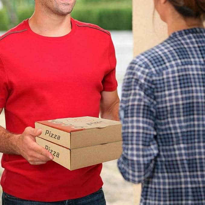 Mini Kraft Cardboard Reusable for Takeaway Pizza Cookies Cakes Food Custom Pizza Boxs