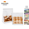 Toaster Food Storage Paper Bag with Window Iron Zipper Lock for Household Kitchen Use Custom Bread Bags
