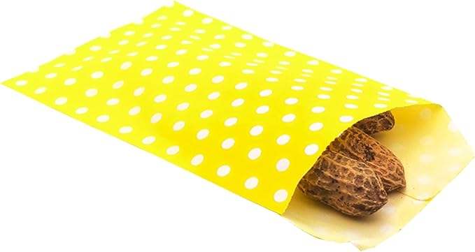 Dot Greased Bakery Glass Cookie Paper Bag Flat Paper Packaging for Candies Chocolates Pastry Wax Healing Bag Oil-proof Paper Bag