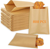 Custom-Made Recyclable Kraft Paper Bags Wood Pulp Material for Ready-To-Wrap Baked Bread Use Oil-proof Paper Bag