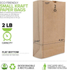 Kraft Brown Paper Bags for Packing Breakfast Food Snack or Lunch Items - Blank Bulk Pack Disposable Shopping Bag