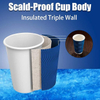 Navy Blue Disposable Coffee Cups Insulated Corrugated Paper Corrugated Wall Cups for Hot or Cold Drinks Coffee Cup