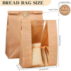 50 Pack Paper Bread Bags for Homemade Bread Sourdough Bakery Bags With Window Custom Bread Bags