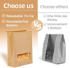 Toast Bag with Window Brown Paper Bagel Bread Bag for Sandsich Cookies Custom Bread Bags