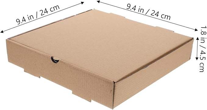 Insulated Pizza Box Party Decoration Storage Container Cookie Box Light Brown Paper Custom Pizza Boxs