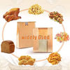 120Pcs Large Window Kraft Paper Bread Bag Food Storage Bag Cookies Bakery Snacks 480 Label Seal Stickers Custom Bread Bags