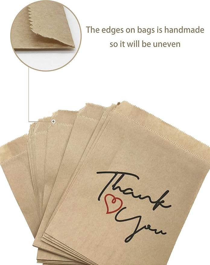 Paper Gift Bags Kraft Paper Is Used for Candies Snacks Biscuits Baking celebrations and Parties and Oil-proof Paper Bags