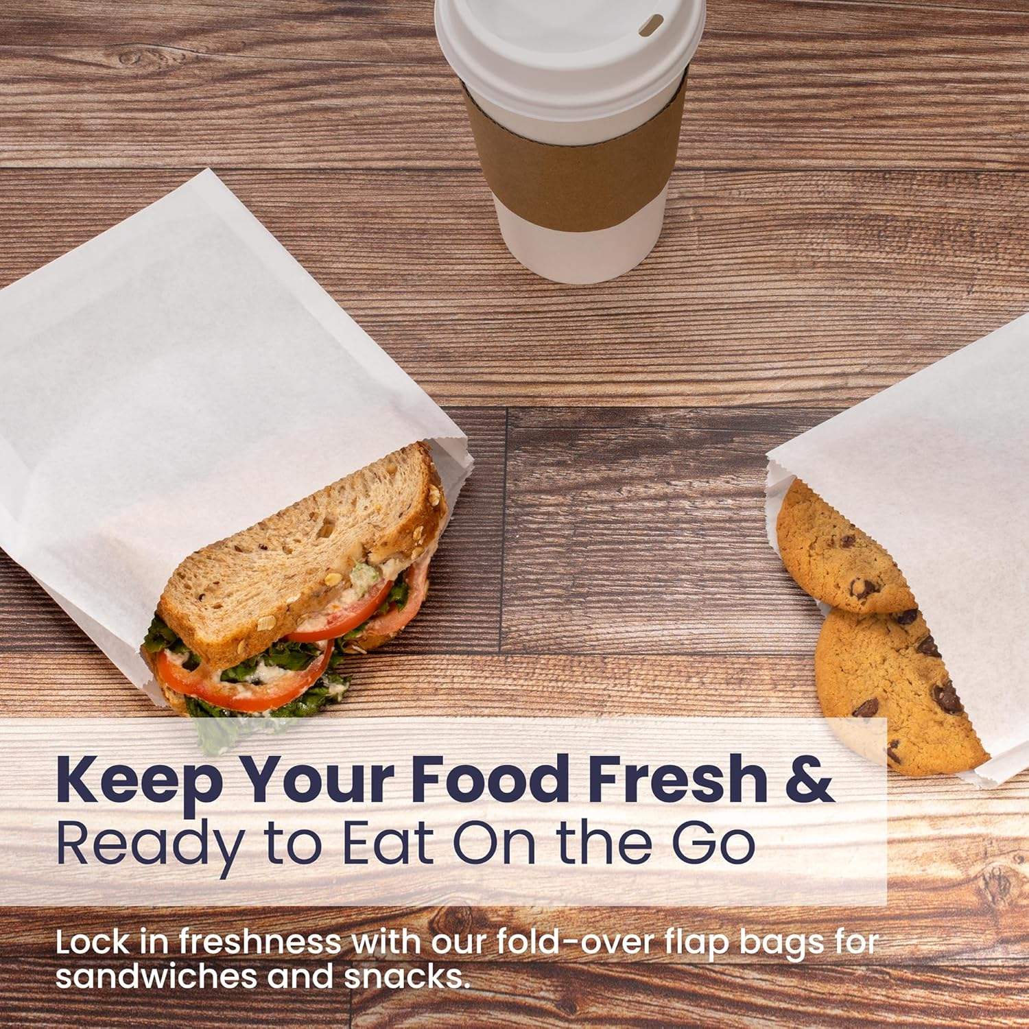 Greaseproof Paper Snack Bag Food Grade Pastry Bag Small Recyclable for Sandwich Cookies Custom Bread Bags