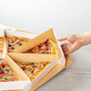 Clamshell Pizza Slice Container - Oil Proof Label Locks White Paper Separate Pizza Boxes for Restaurants Custom Pizza Boxs