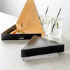 Pizza Box Clamshell Pizza Slice Container - Oil Proof Label Lock Black Paper for Restaurants and Cafes Custom Pizza Boxs