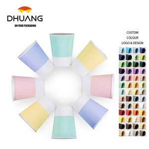 Disposable Coffee Cups With Lid Durable Travel Paper Insulated Cups for Hot and Cold Drinks Coffee Cup