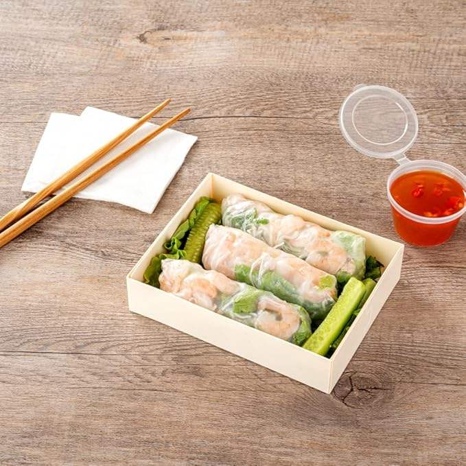 23 oz Food Container Rectangular Disposable Bento Box - Impermeable Grease