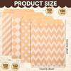 Candy Buffet Bag Brown Dot Striped for Sandwich Cookie Bag Party Supplies Custom Bread Bags
