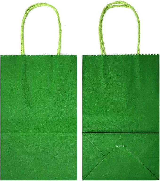 Medium Kraft Paper Gift Bags with Handles Green Recycled Materials Offset Printing Custom Logo for Crafts Use Shopping Bag