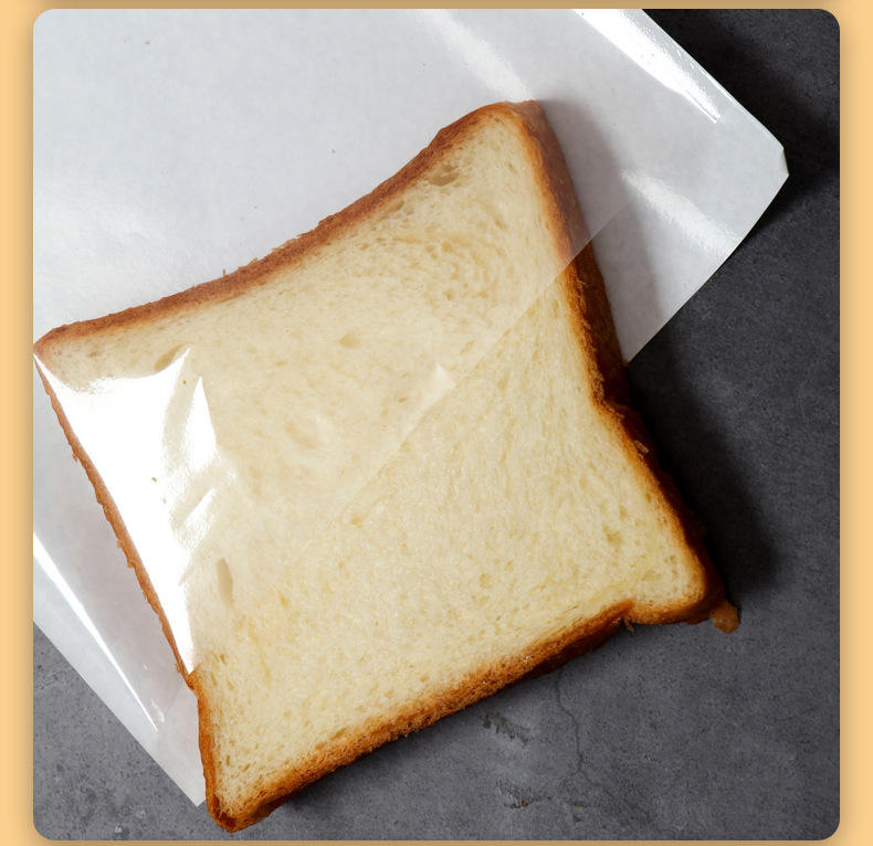 Hot sealed Bread Bag with Window Suitable for Egg Sandwiches Donuts Biscuits Packaging Custom Bread Bags