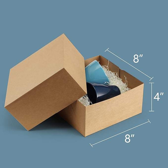 Premium 10-Pack Brown Kraft Paper Gift Boxes 2 Meters Hemp Rope Easy-to-Assemble Bridesmaid Proposal Christmas Gift Boxes Food