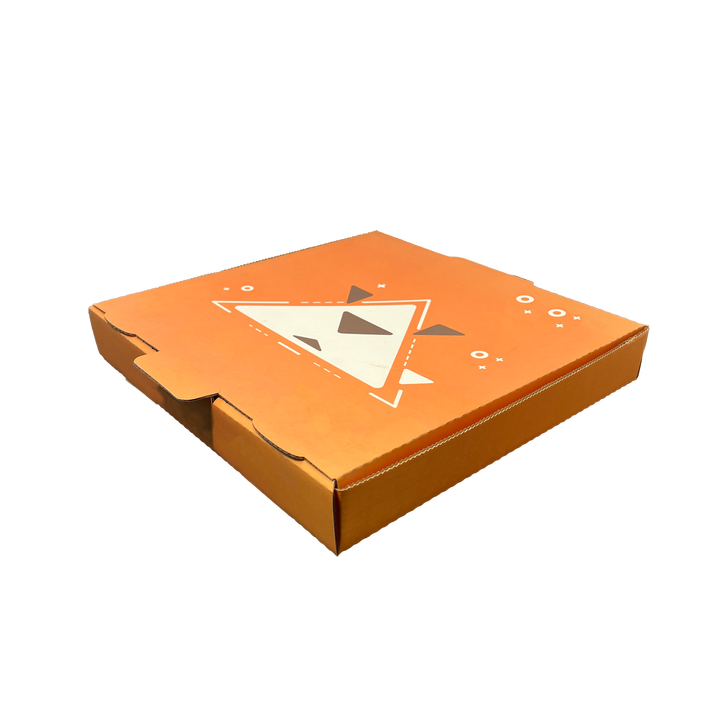 Pattern Square Pizza Bakery for Restaurant Parties for Safe Cardboard Corrugated Kraft Paper Custom Pizza Boxes