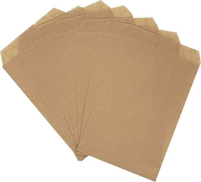 Quotidian Brown Glassine Paper Bags Envelopes Durable Packaging Paper for Secure Storage Oil-proof Paper Bag