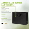 Custom Large Shopping Tote Gift Bags Handles Black Kraft for Small Business Boutiques Custom Retail Merchandise Bulk Recycled
