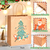 In Stock Christmas Kraft Paper Bag for Candy Apple & Food Gift Packaging Enhanced with Flexo Printing Customizable Logo
