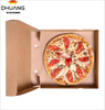 Cowhide Corrugated Cardboard Takeaway Pizza Box for Cokkies Cakes Pizza Custom Pizza Boxs