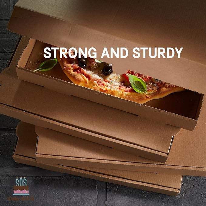 Cowhide Corrugated Cardboard Takeaway Pizza Box for Cokkies Cakes Pizza Custom Pizza Boxs