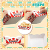 Pieces of Disposable Paper Food Tray for Carnival Party Decorations for Food Stalls, Condiments