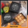 100 Mini square Party Gift Kraft Box Take Out Container Cake Cookies Food Gift Box Custom Pizza Boxs