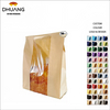 Brown Paper Bread Bag with Window Homemade Bread with Tin Label Lock Affixed with Label Seal Custom Bread Bags
