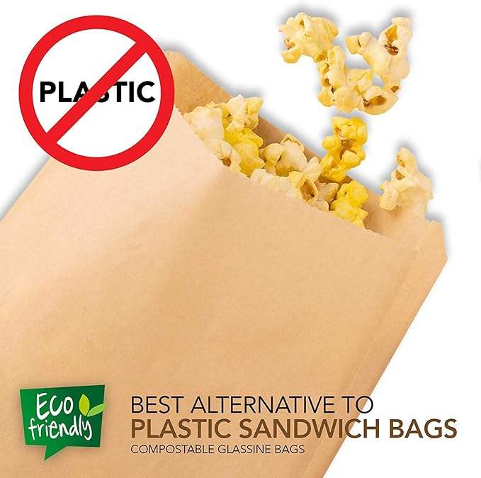Greaseproof Paper Bag Biodegradable and Compostable Food Grade Paper Bags Oil-proof Paper Bag