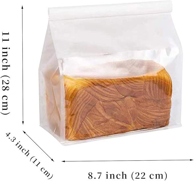 Customized Bread and Toast Bags with windows Paper Bags with Labels and Locks Crackers Coffee Beans CUSTOM Bread Bags