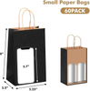 60 Black Paper Bags Gift Bags to Handle Bulk Shopping Birthdays Weddings Business Parties
