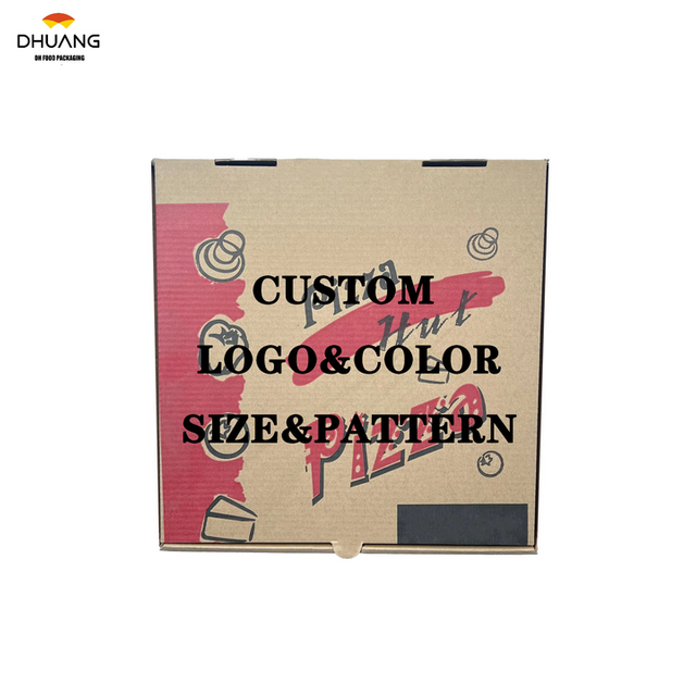 Designed with Cardboard Packaging Food Grade Custom of Various Sizes Suitable for Restaurant Custom Pizza Boxes