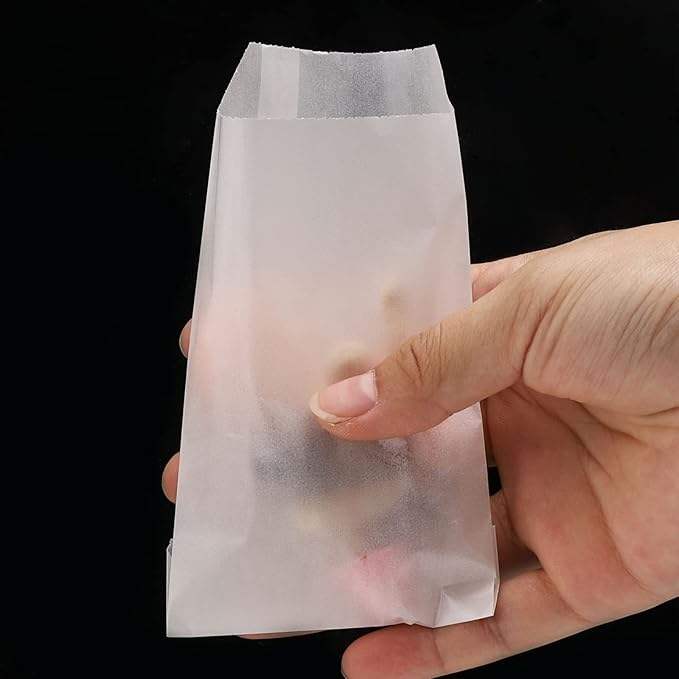 200 Pcs Small Glassine Bags Flat Semi-Transparent Paper Bags for Party Favor Cookies Candies Chocolate CUSTOM BREAD BAGS