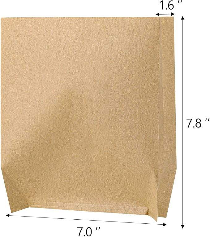 200 Bags of Kraft Paper Greaseproof Paper for Sandwich Snack Baked Goods Custom Bread Bags
