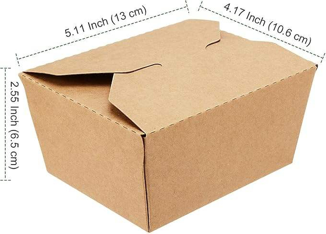Brown Paper Food Container 30 oz Brown Brown Take-out Food Box Leak Proof Container Catering Picnic Party Food Box
